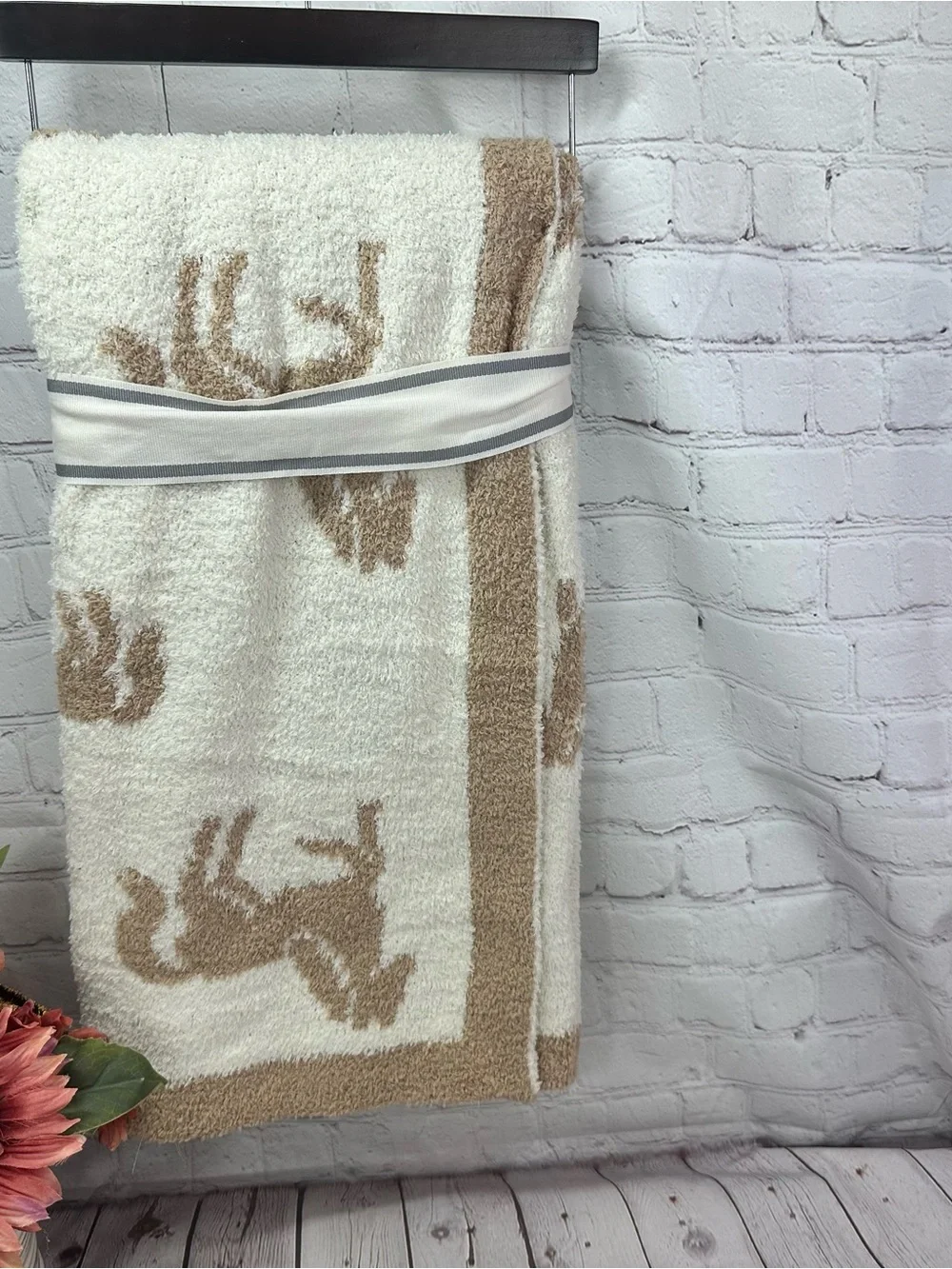 Baby Aspen Cream & Tan Horse Baby Blanket